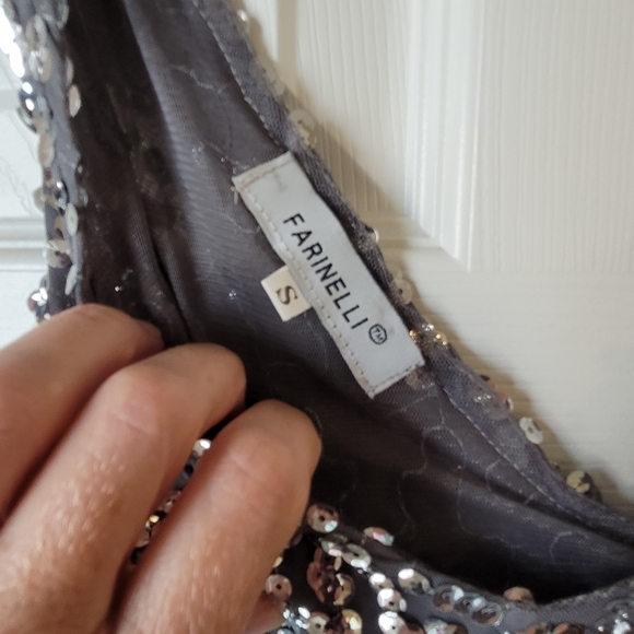 FARINELLI | Silver Sequin Dress - Small - Picture 4 of 7